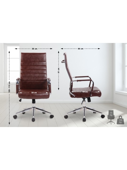 Kontorstol Columbus, bordeaux
