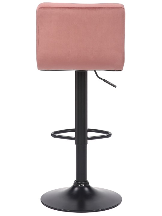 Sæt med 4 barstole Feni fløjl, pink