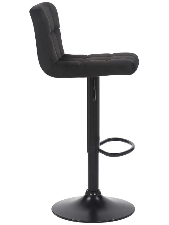 Sæt med 4 barstole Feni fløjl, sort