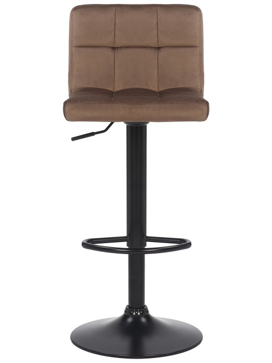 Sæt med 4 barstole Feni fløjl, brun