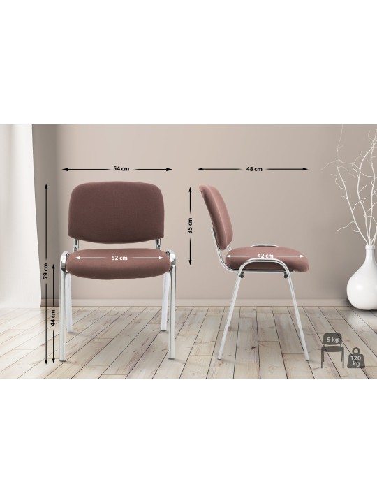 Besøgsstol Ken C stof, brun Besøgsstol Ken C stof, brun