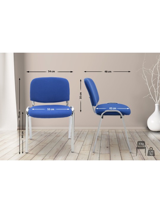 Besøgsstol Ken C stof, blå