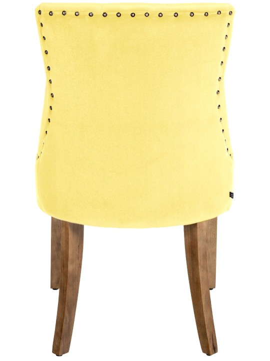 Spisestuestol Aberdeen fløjl antique-light, gul