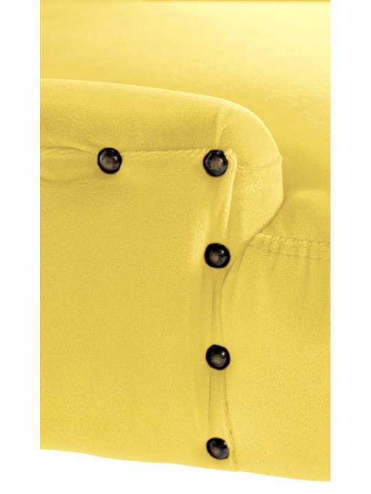 Spisestuestol Aberdeen fløjl antique-light, gul