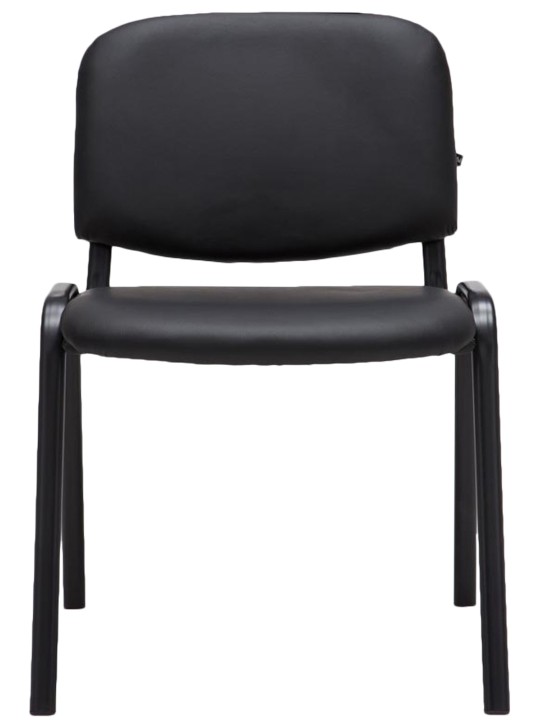 Besøgsstol Ken imiteret læder, sort