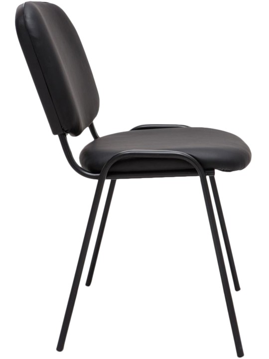 Besøgsstol Ken imiteret læder, sort