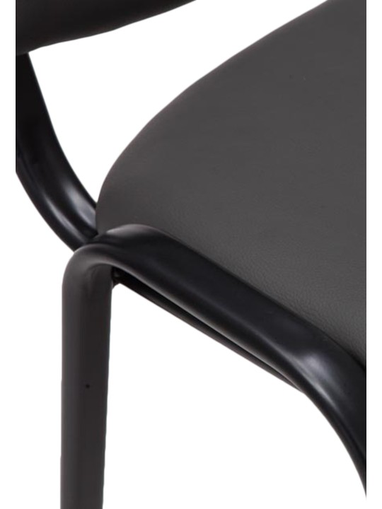 Besøgsstol Ken imiteret læder, grå