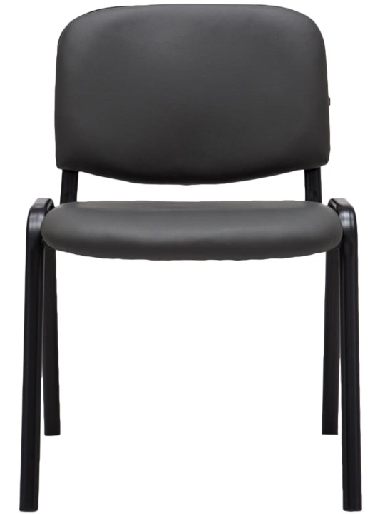 Besøgsstol Ken imiteret læder, grå