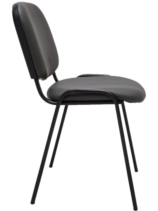 Besøgsstol Ken imiteret læder, grå