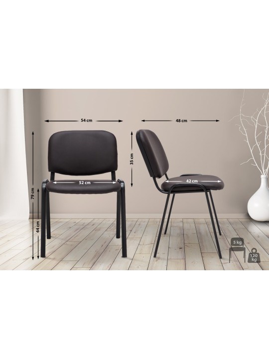 Besøgsstol Ken imiteret læder, brun Besøgsstol Ken imiteret læder, brun