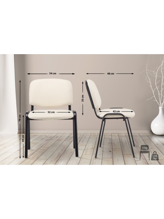 Besøgsstol Ken imiteret læder, creme Besøgsstol Ken imiteret læder, creme