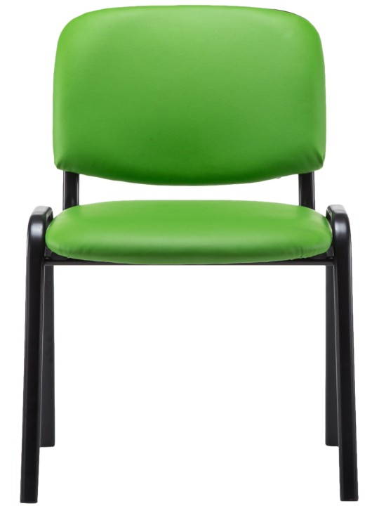 Besøgsstol Ken imiteret læder, grøn