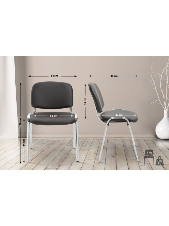 Besøgsstol Ken C imiteret læder, brun Besøgsstol Ken C imiteret læder, brun