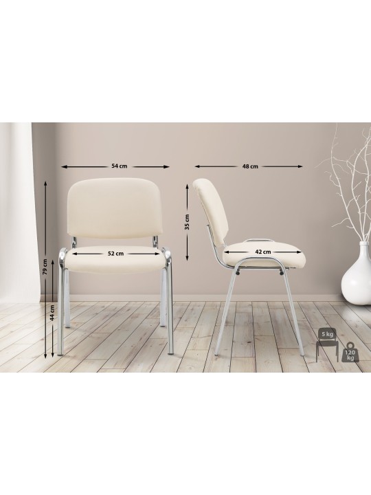 Besøgsstol Ken C imiteret læder, creme Besøgsstol Ken C imiteret læder, creme