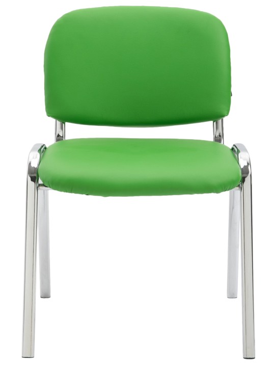 Besøgsstol Ken C imiteret læder, grøn