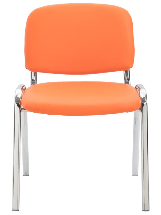 Besøgsstol Ken C imiteret læder, orange