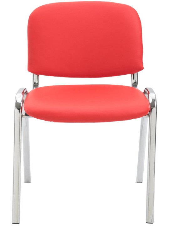 Besøgsstol Ken C imiteret læder, rød