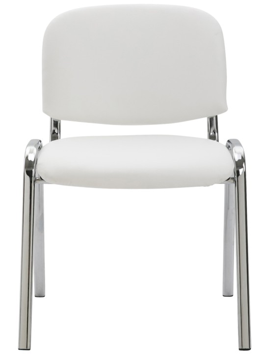 Besøgsstol Ken C imiteret læder, hvid