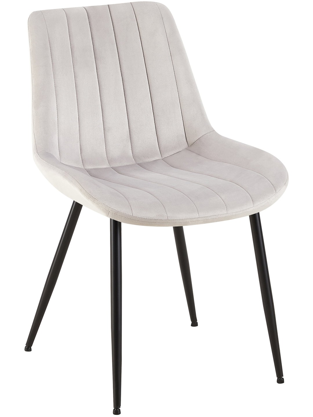 Stol Rahden fløjl, lysegrå