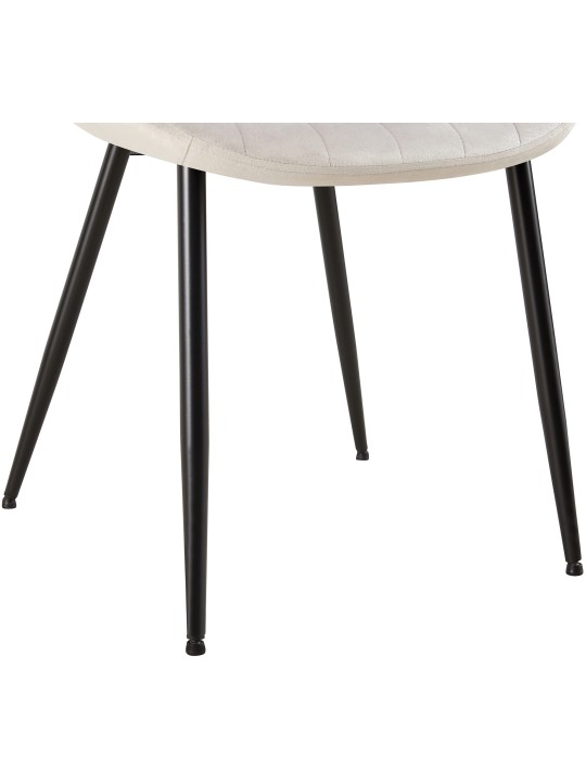 Stol Rahden fløjl, lysegrå