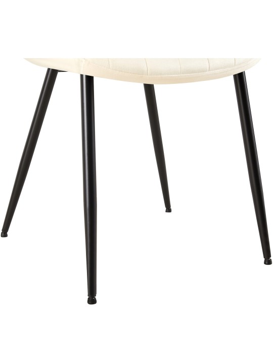 Stol Rahden fløjl, creme