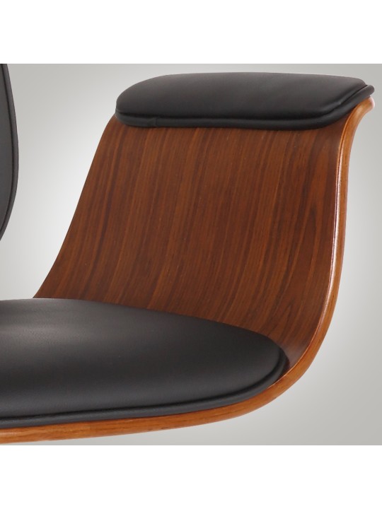 Kontorstol Kemberg kunstlæder, valnød/sort Kontorstol Kemberg kunstlæder, valnød/sort