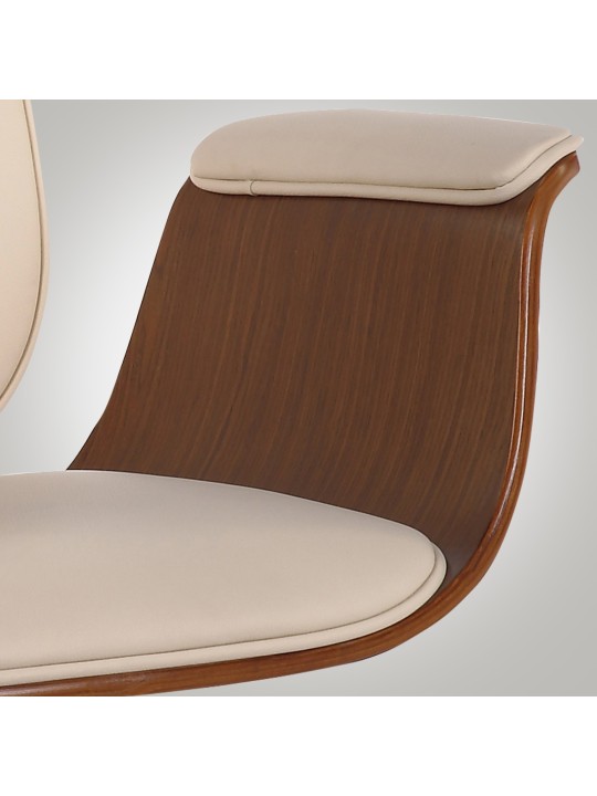 Kontorstol Kemberg kunstlæder, valnød/creme Kontorstol Kemberg kunstlæder, valnød/creme