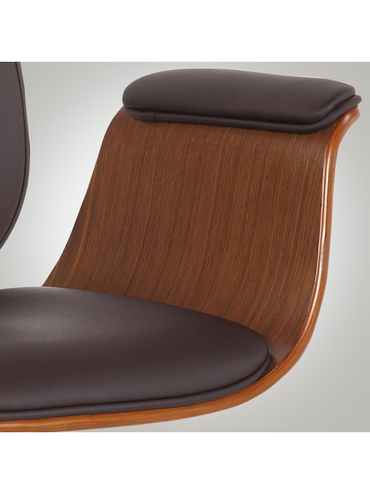 Kontorstol Kemberg kunstlæder, valnød/brun Kontorstol Kemberg kunstlæder, valnød/brun