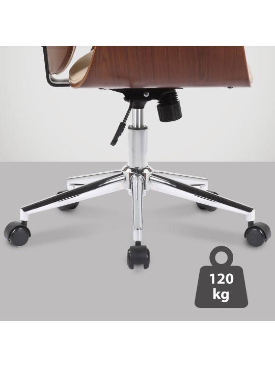 Kontorstol Kemberg kunstlæder, valnød/creme Kontorstol Kemberg kunstlæder, valnød/creme