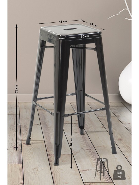 Barstol Joshua V2, sort Barstol Joshua V2, sort