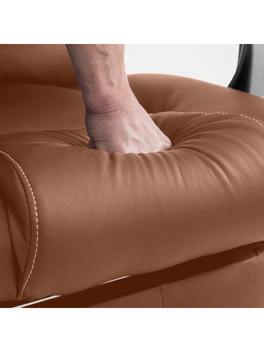 Kontorstol Pacific med massagefunktion V2 kunstlæder, lysebrun