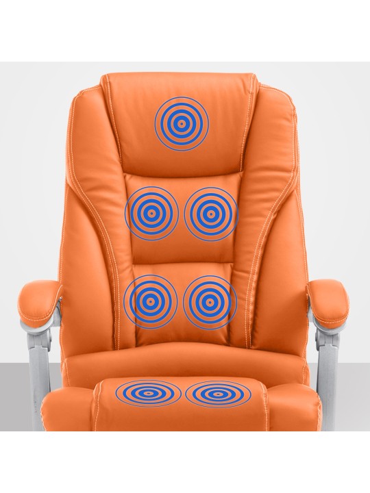 Pacific kontorstol med massagefunktion V2, orange