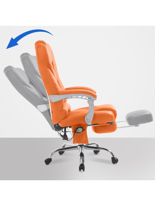 Pacific kontorstol med massagefunktion V2, orange