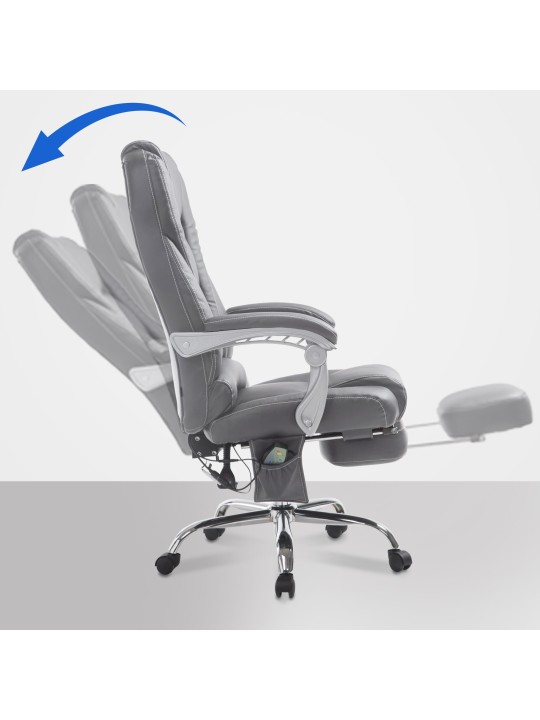 Kontorstol Pacific med massagefunktion V2, grå Kontorstol Pacific med massagefunktion V2, grå