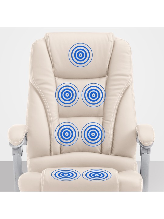 Kontorstol Pacific med massagefunktion V2, creme Kontorstol Pacific med massagefunktion V2, creme