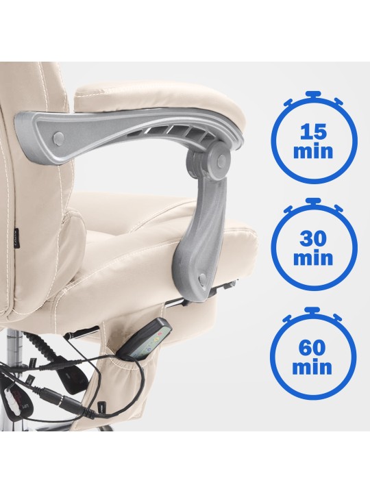 Kontorstol Pacific med massagefunktion V2, creme Kontorstol Pacific med massagefunktion V2, creme