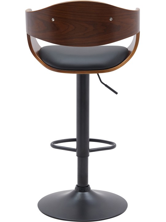 Sæt med 2 barstole Kingston B imiteret læder, valnød/sort