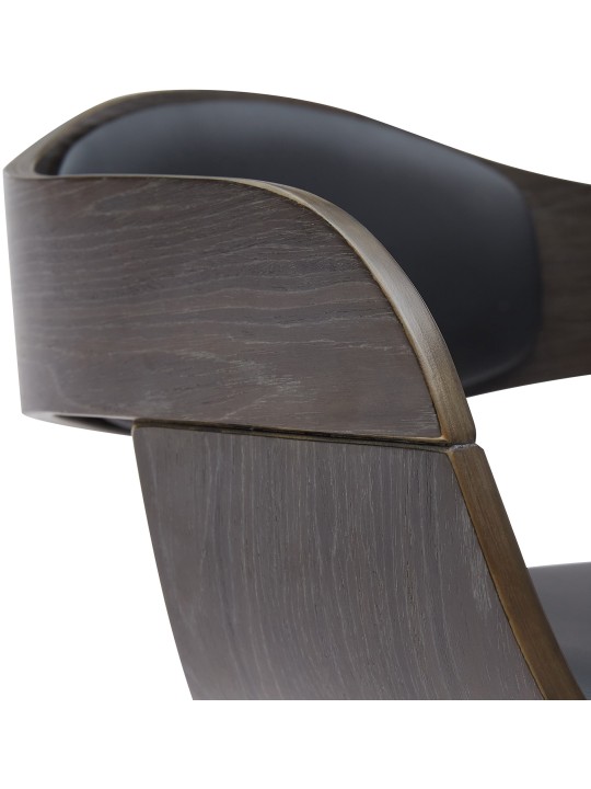 Sæt med 2 barstole Kingston B imiteret læder, sort/grå Sæt med 2 barstole Kingston B imiteret læder, sort/grå