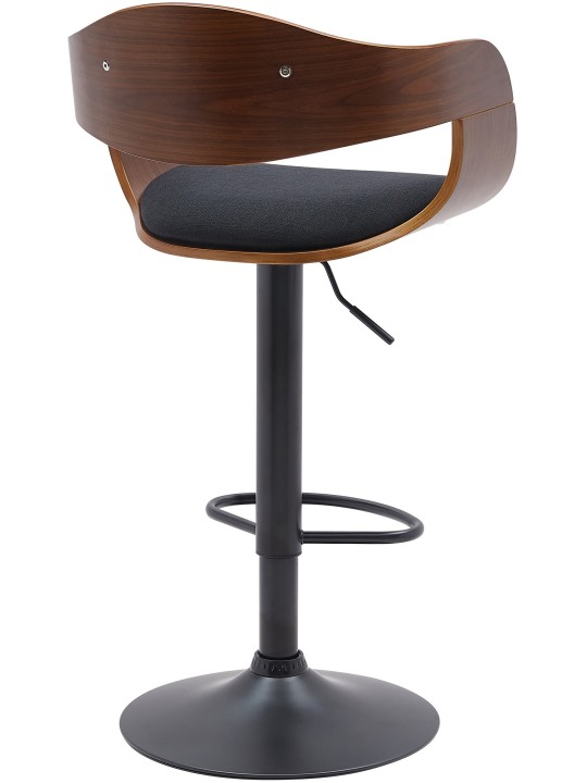 Sæt med 2 barstole Kingston B stof, valnød/sort