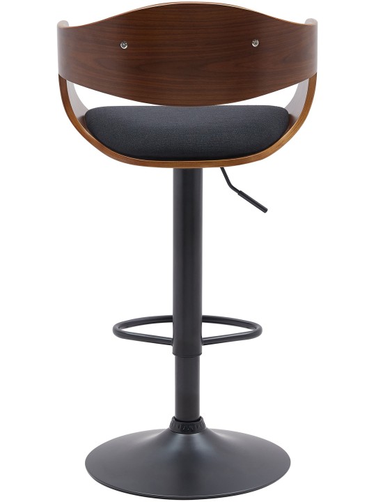 Sæt med 2 barstole Kingston B stof, valnød/sort