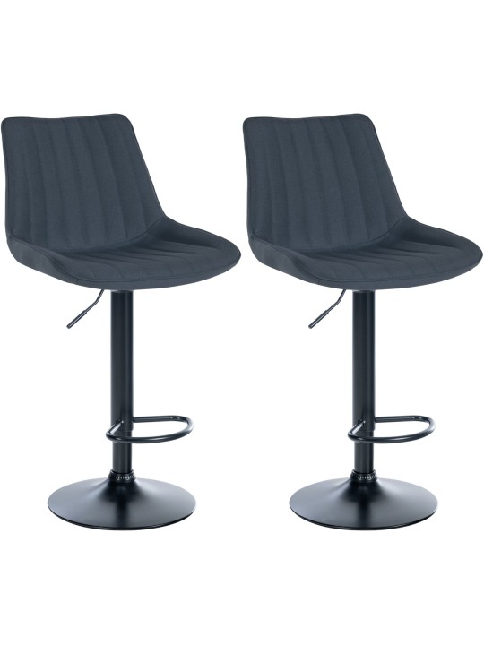Sæt med 2 barstole Toni stof, mørkegrå Sæt med 2 barstole Toni stof, mørkegrå