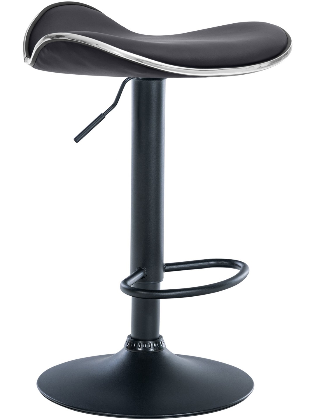 Barstol Shanghai imiteret læder, sort