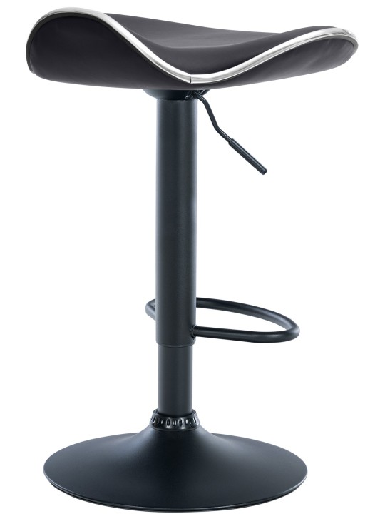 Barstol Shanghai imiteret læder, sort