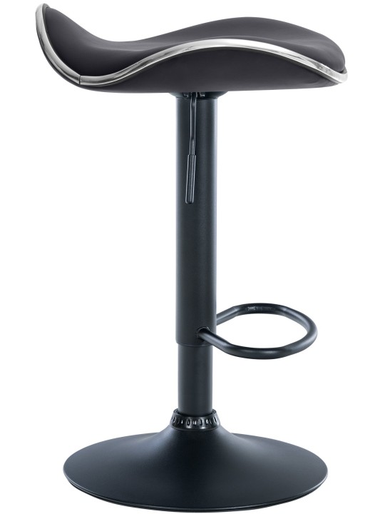 Barstol Shanghai imiteret læder, sort