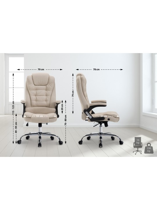 Kontorstol Thor stof, creme