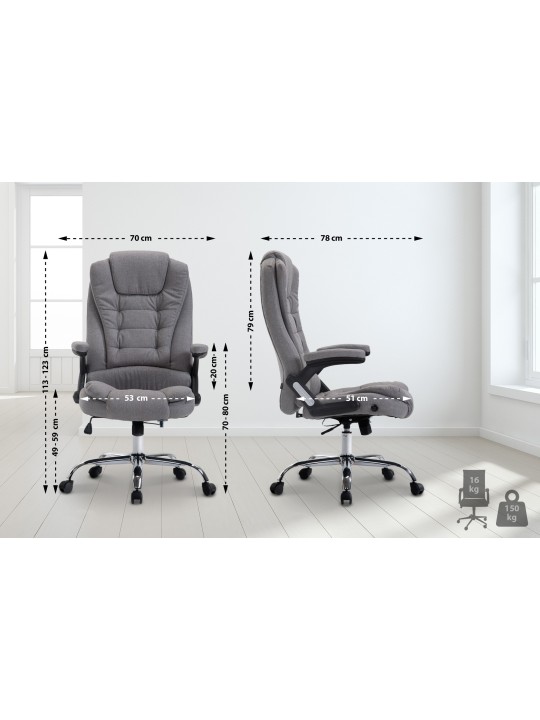 Kontorstol Thor stof, grå