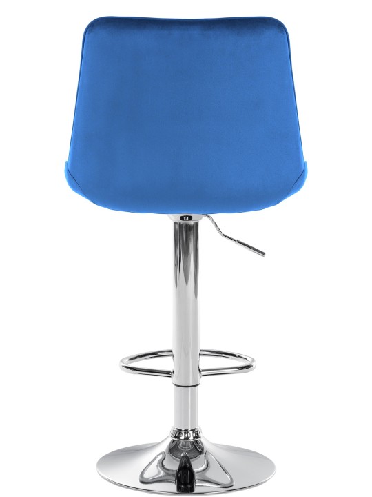 Sæt med 2 barstole Toni velour chrome, blå