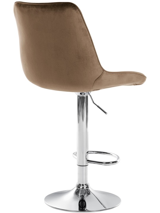 Sæt med 2 barstole Toni velour chrome, brun