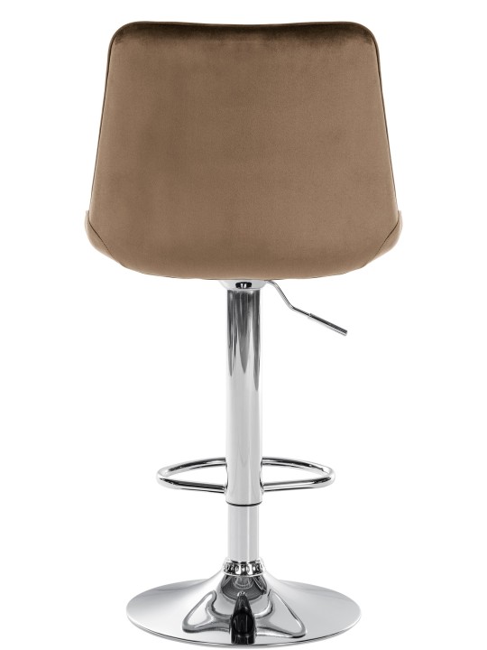 Sæt med 2 barstole Toni velour chrome, brun