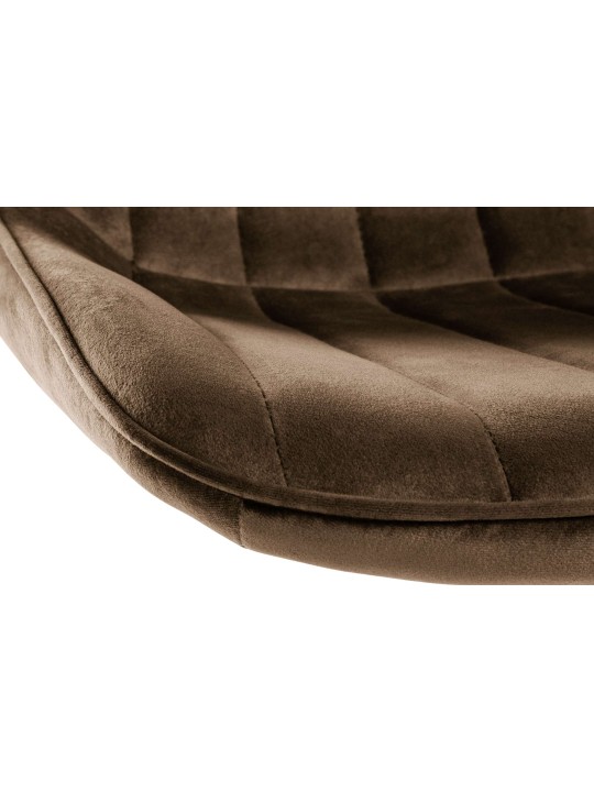 Sæt med 2 barstole Toni velour chrome, brun